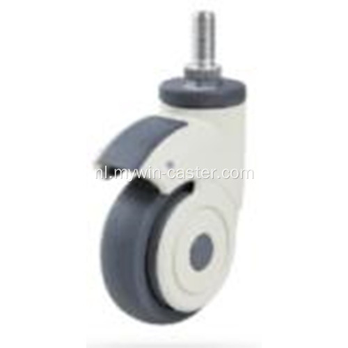 3 Inch schroefdraad stoom Swivel TPR PP materiële medische Caster